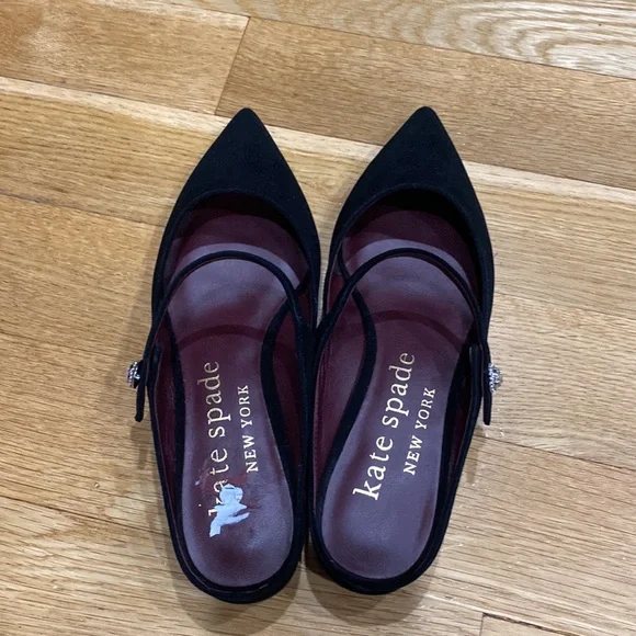 NWT Kate Spade Meg black Womens shoes.Leather - Picture 3 of 6